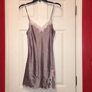 Silky gray nightgown